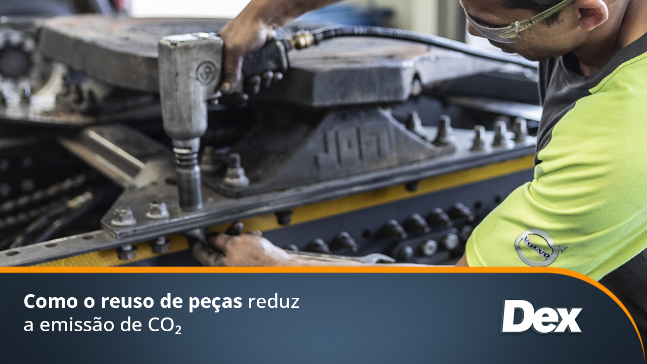 Como o reuso de peças reduz a emissão de CO₂